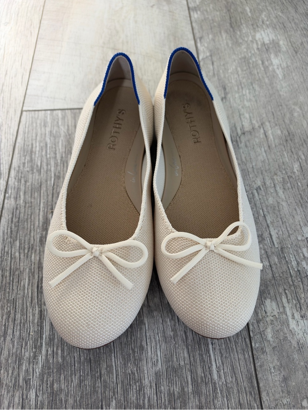 Rothy’s ballet flats in cream size 7.5